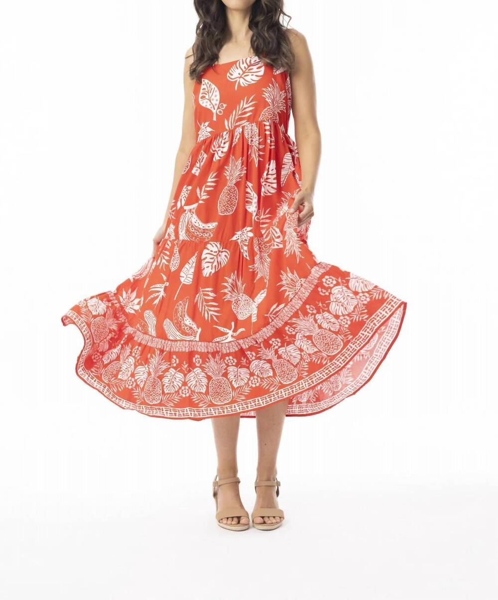 NEW ORIENTIQUE comodoro strappy dress in red